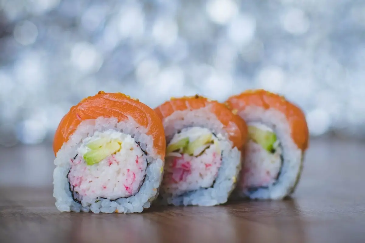 pexels-photo-1148086 Delicious salmon sushi rolls with a vibrant and fresh look, perfect for food enthusiasts.